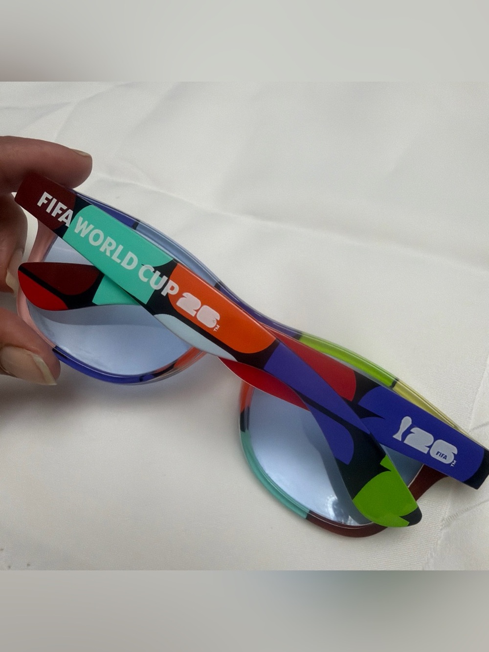 FIFA Square Sunglasses Multicolor Colorblock Plastic Frame Gray Tinted UV400